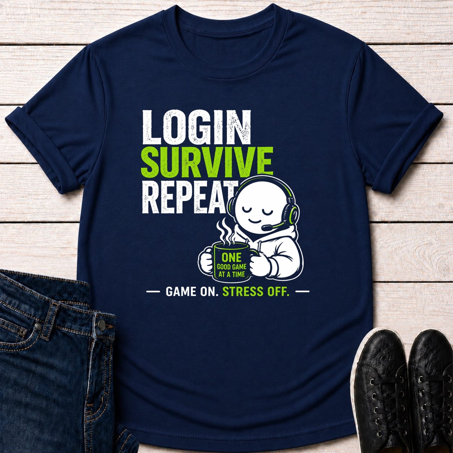 T-Shirt Navy / S Stress Off T-shirt