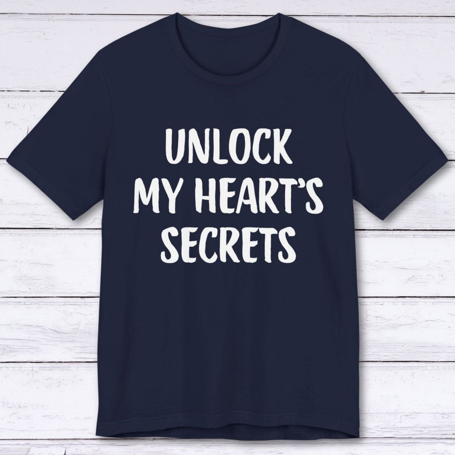 T-Shirt Navy / S Unlock My Hearts Secrets T-shirt