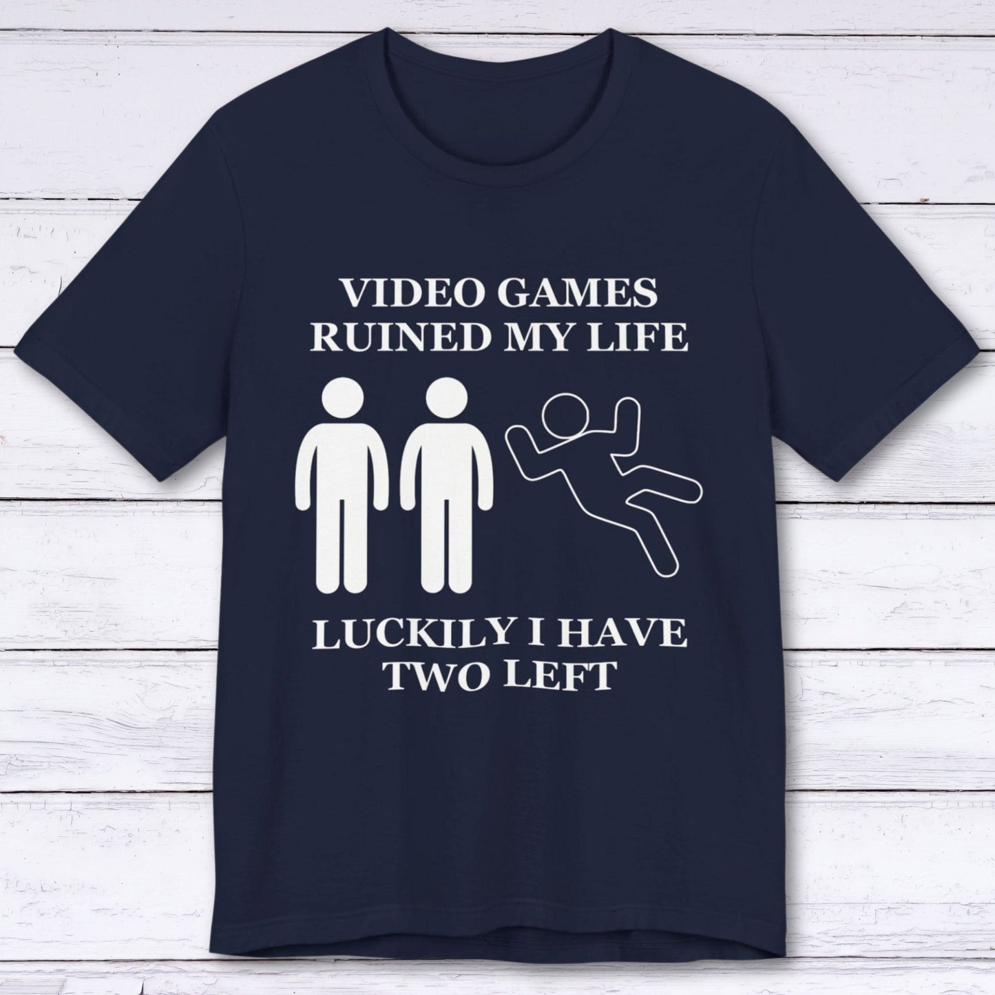 T-Shirt Navy / S Video Games Ruined My Life T-shirt