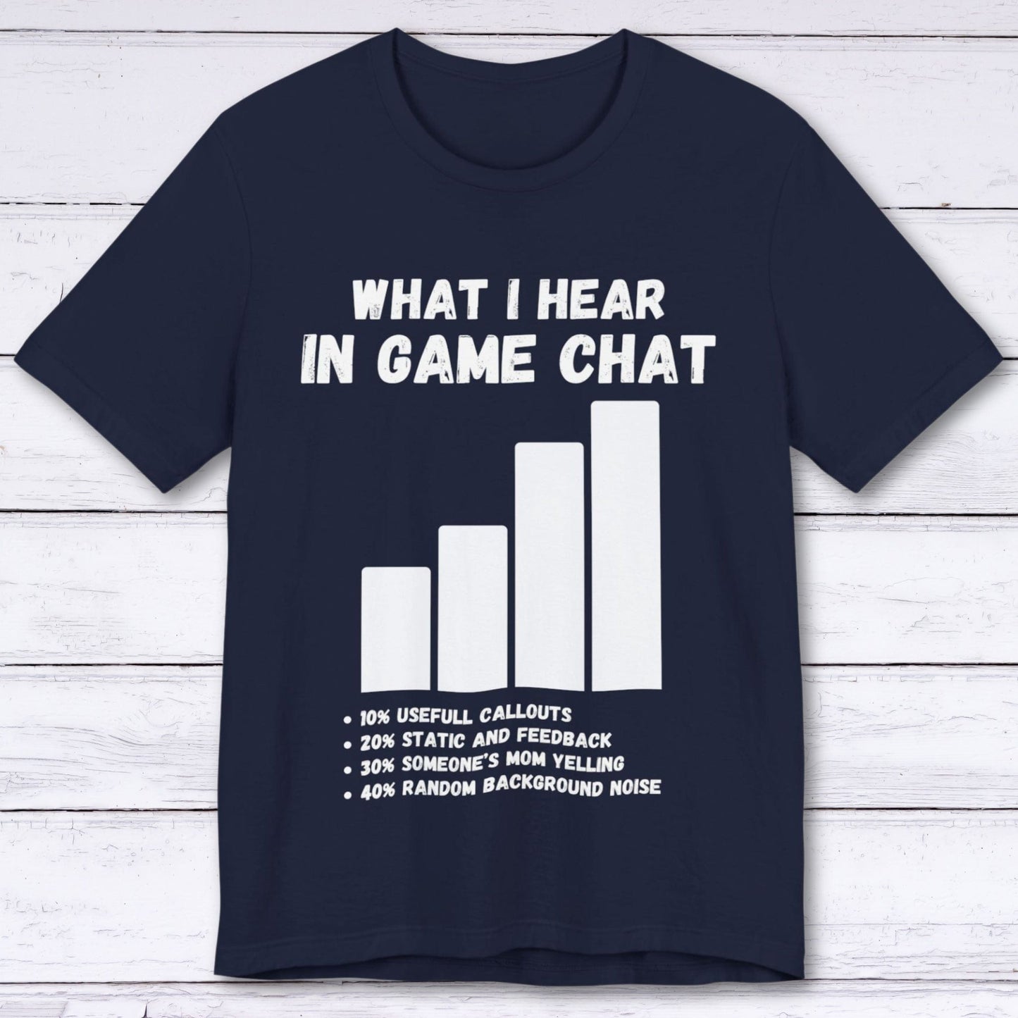 T-Shirt Navy / S What I Hear In Game Chat T-shirt