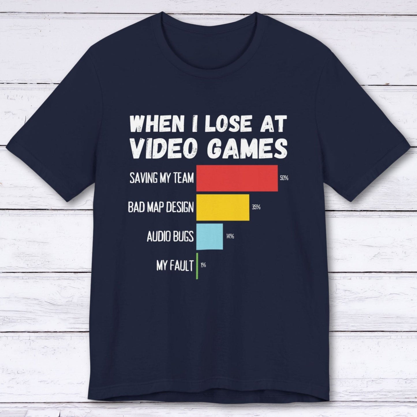 T-Shirt Navy / S When I Lose at Video Games (Blame Edition) T-shirt