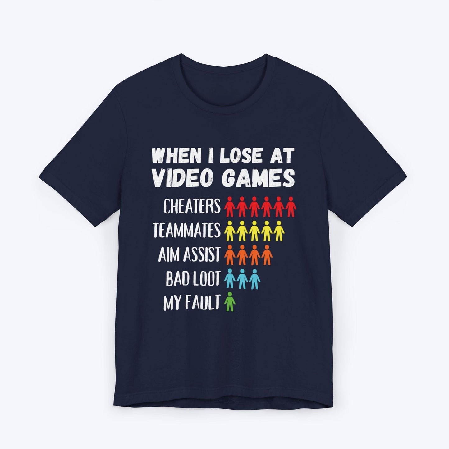 T-Shirt Navy / S When I Lose At Video Games (Pictograph Edition) T-shirt