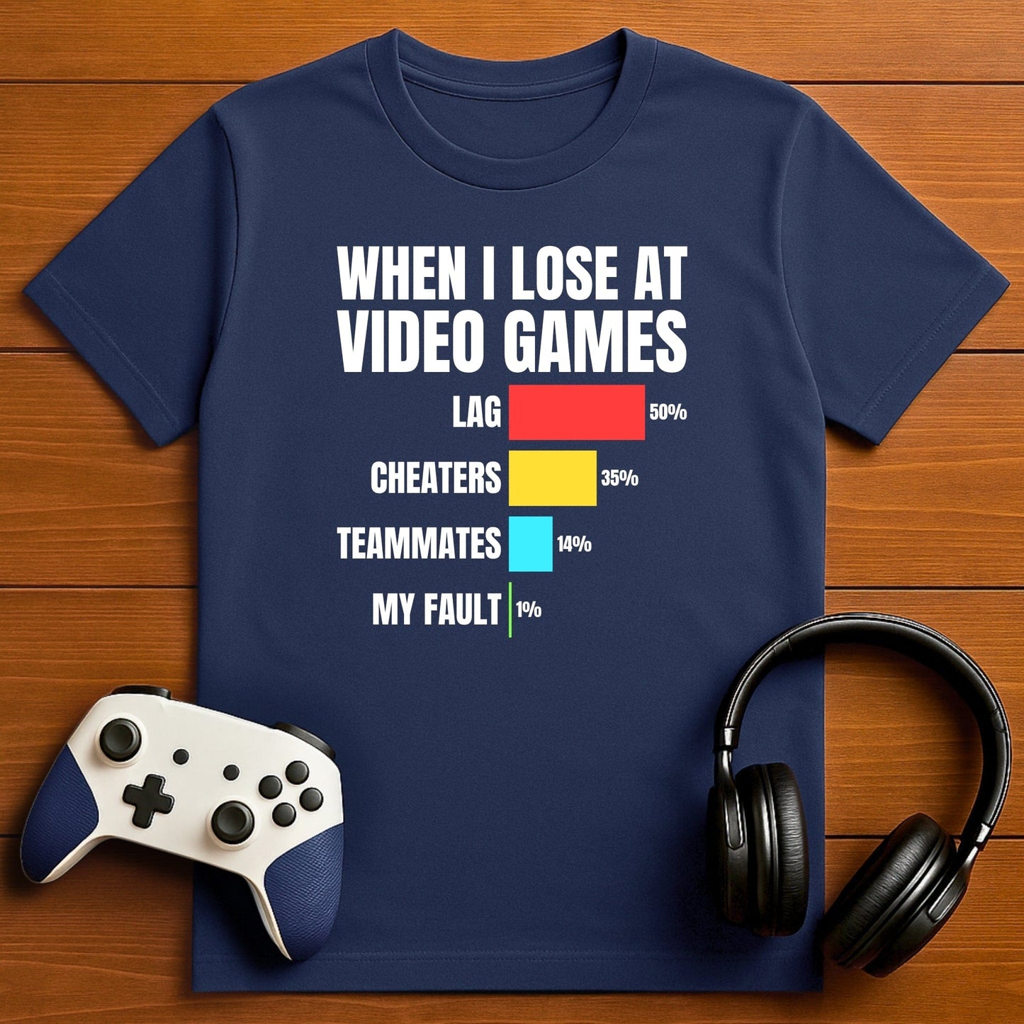 T-Shirt Navy / S When I Lose at Video Games T-shirt