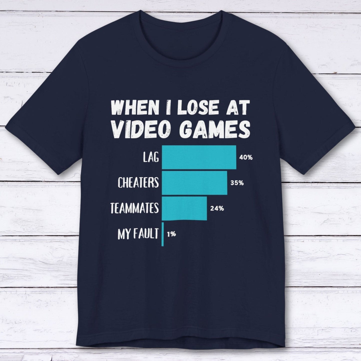 T-Shirt Navy / S When I Lose at Video Games T-shirt