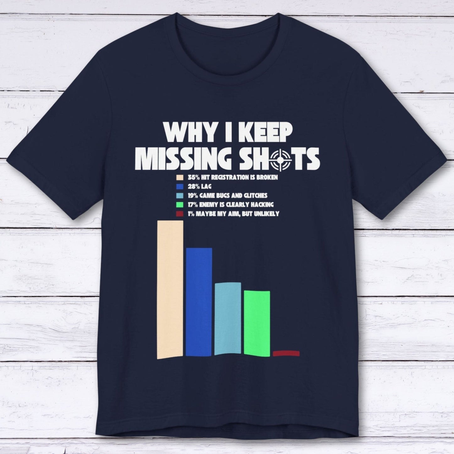 T-Shirt Navy / S Why I Keep Missing Shots T-shirt