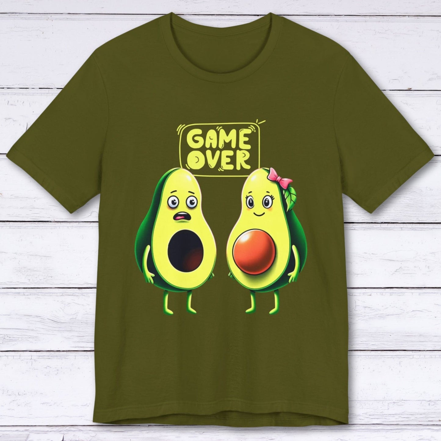 T-Shirt Olive / S Avocado Family: Game Over or Just Beginning T-shirt