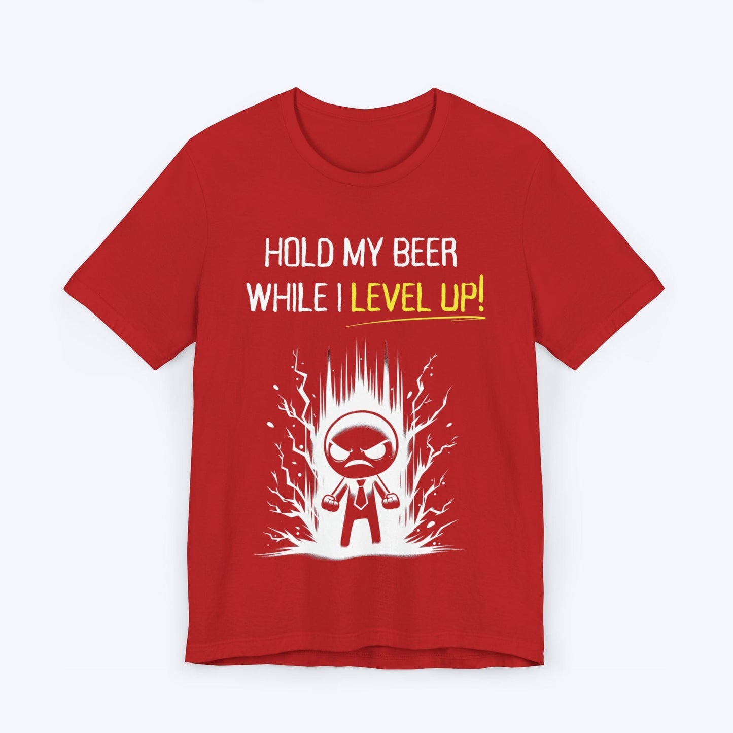 T-Shirt Red / S Hold My Beer "Level Up" T-shirt