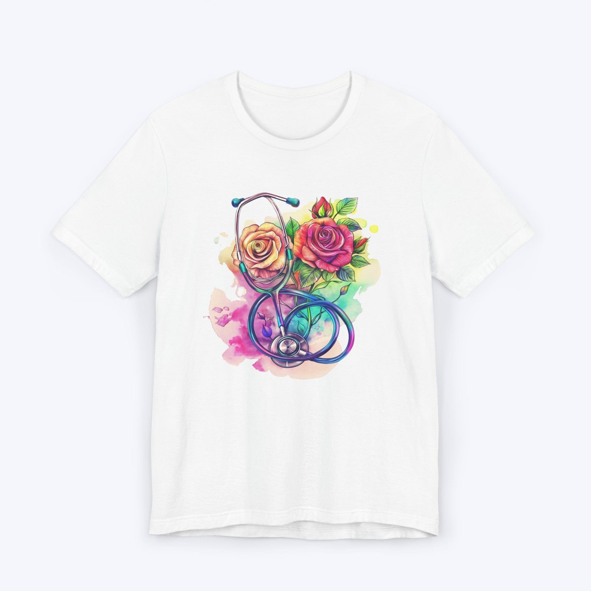 T-Shirt White / S Abstract Rosy Stethoscope T-shirt