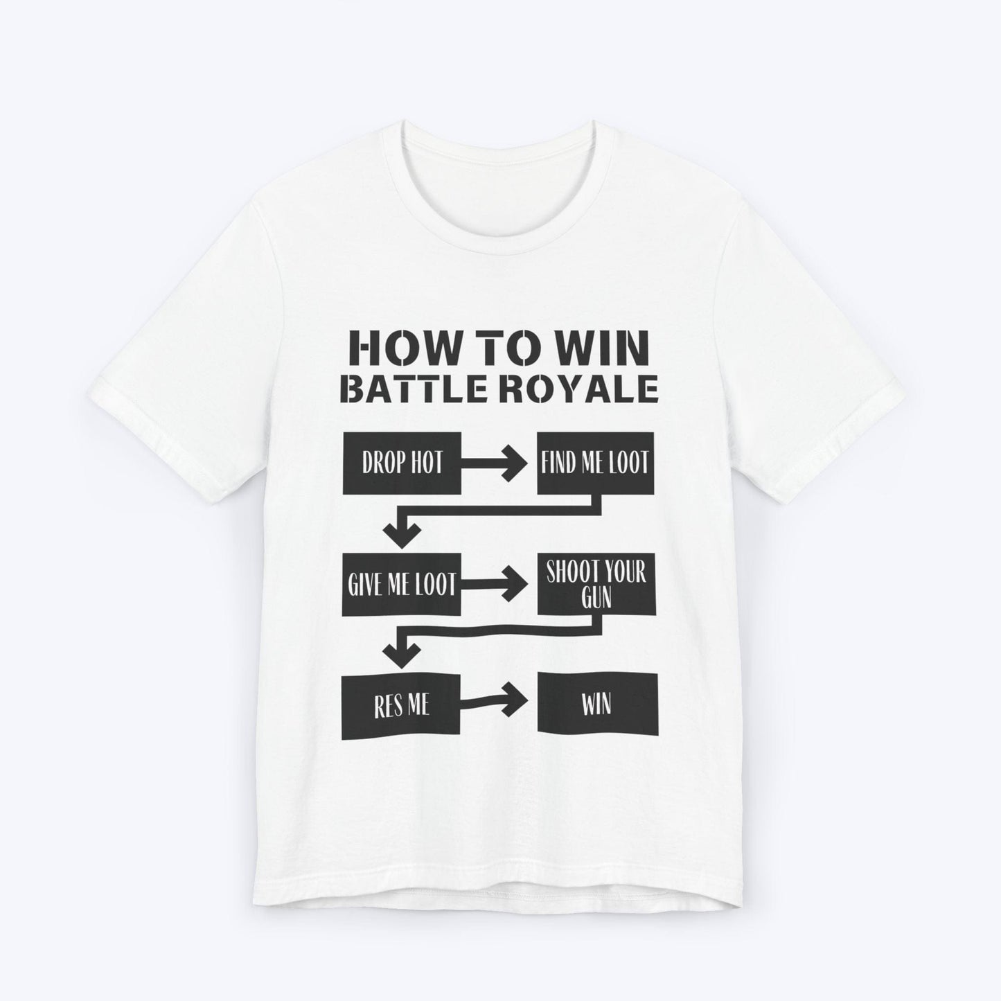 T-Shirt White / S Battle Royale Basics: Loot, Shoot, Revive! T-shirt