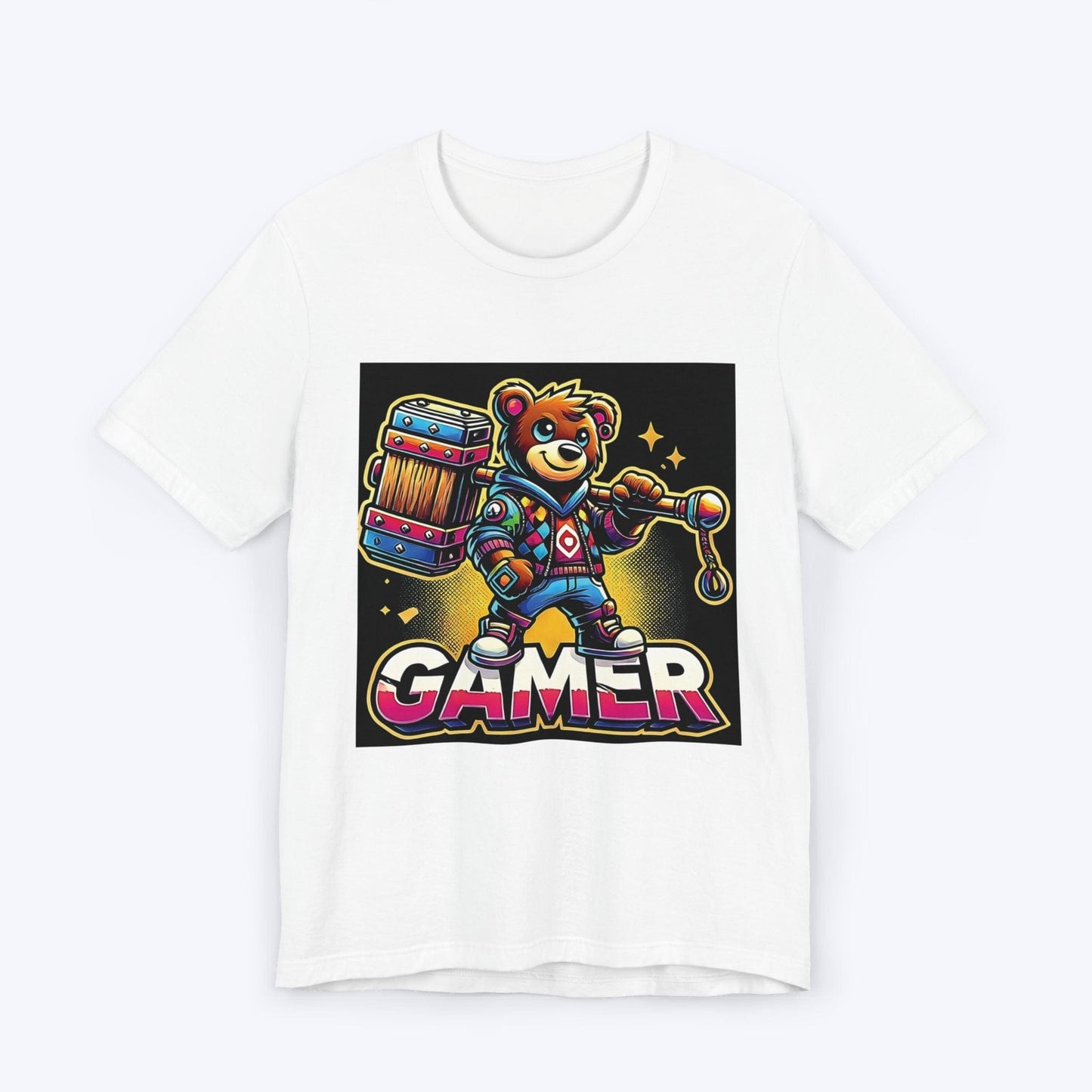 T-Shirt White / S Bear Gamer Smash T-shirt