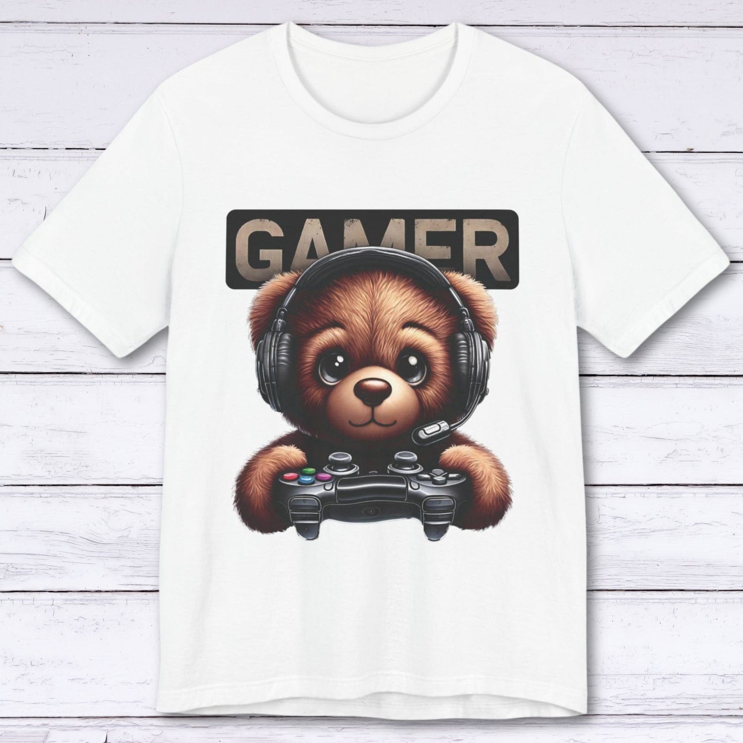 T-Shirt White / S Bear With Me, I'm Gaming T-shirt