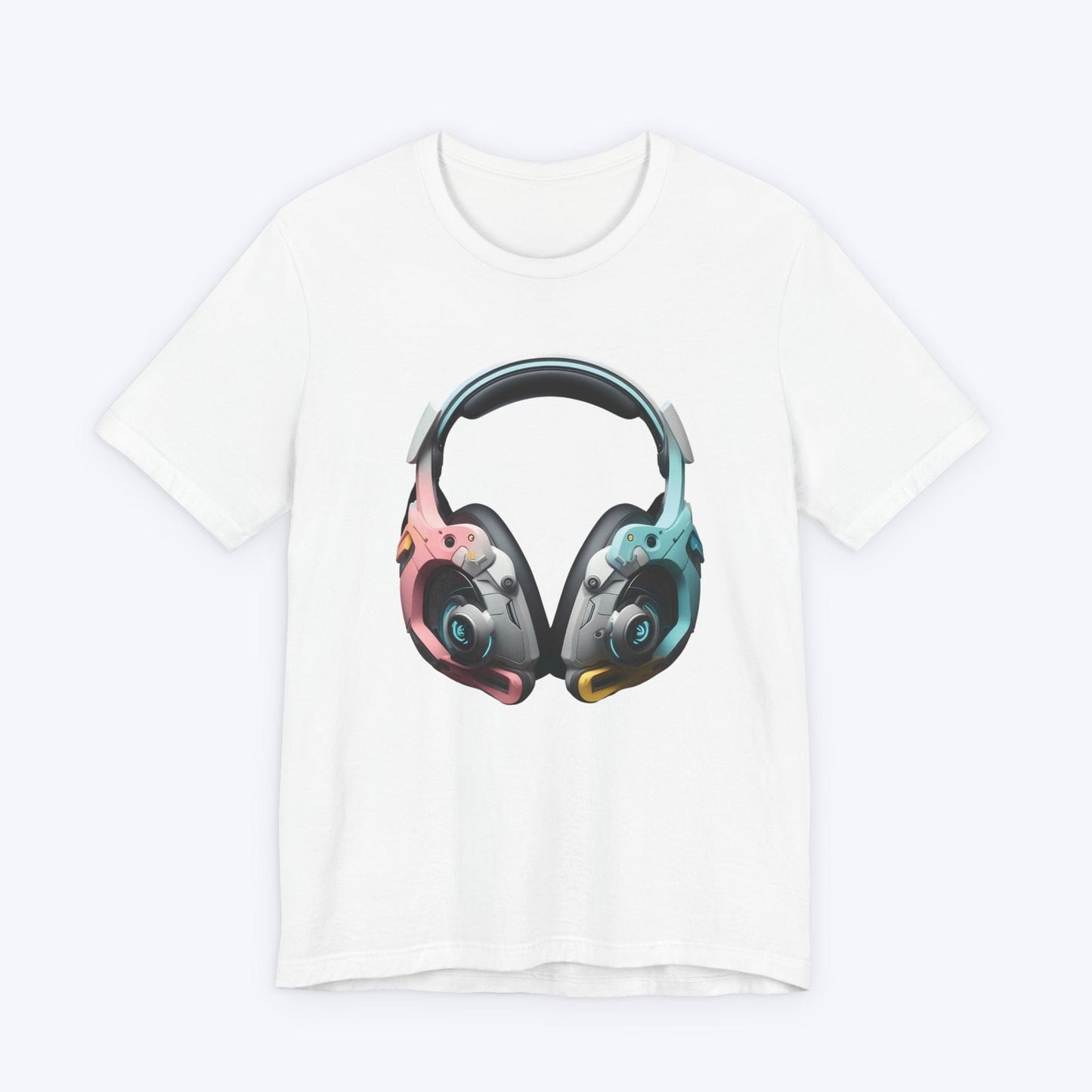 T-Shirt White / S Cyber Psychosis Gaming Headphones T-shirt