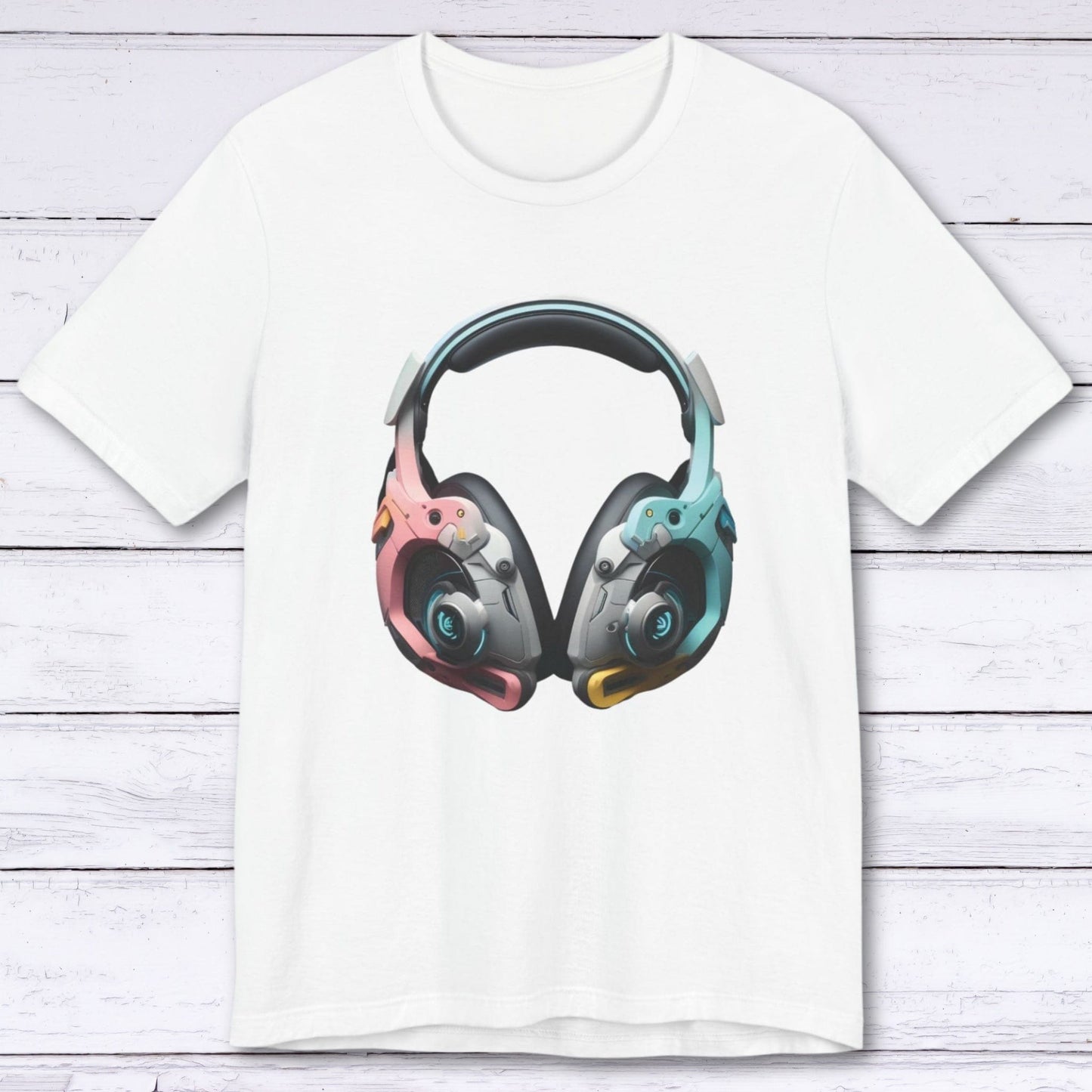 T-Shirt White / S Cyber Psychosis Gaming Headphones T-shirt