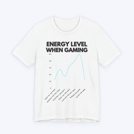 T-Shirt White / S Energy Level When Gaming T-shirt