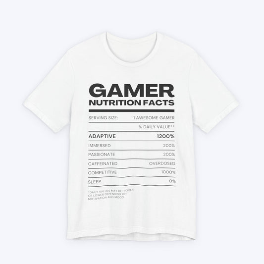 T-Shirt White / S Gamer Nutrition Facts T-shirt