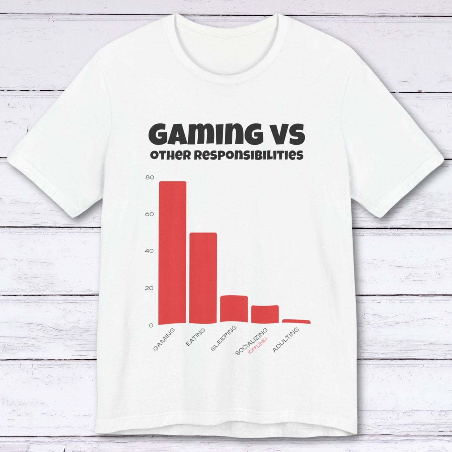 T-Shirt White / S Gaming vs Other Responsibilities T-shirt