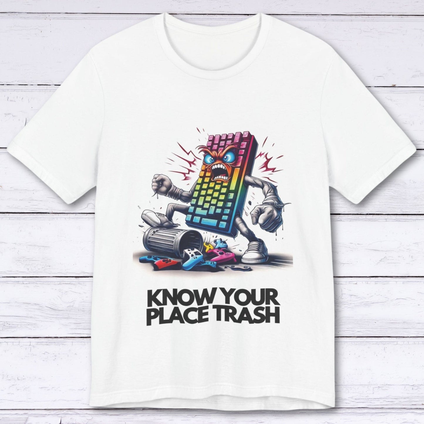 T-Shirt White / S Know Your Place Gamer T-shirt