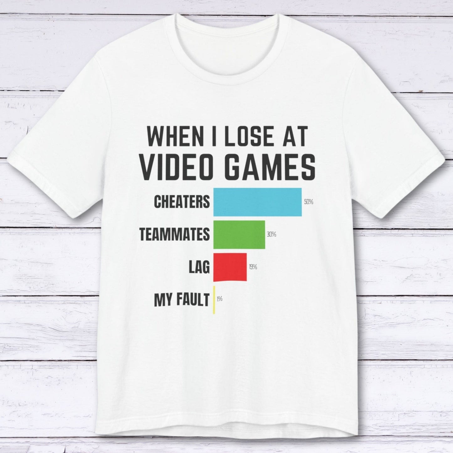 T-Shirt White / S Not My Fault Gaming T-shirt