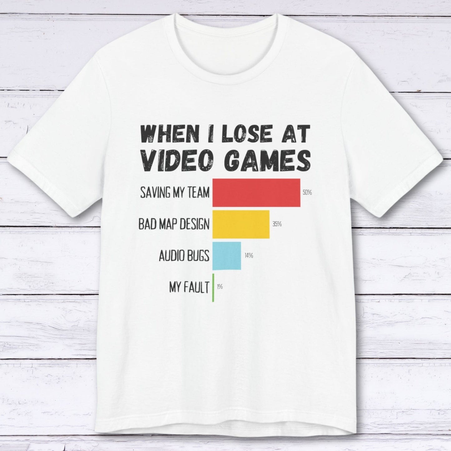 T-Shirt White / S When I Lose at Video Games (Blame Edition) T-shirt