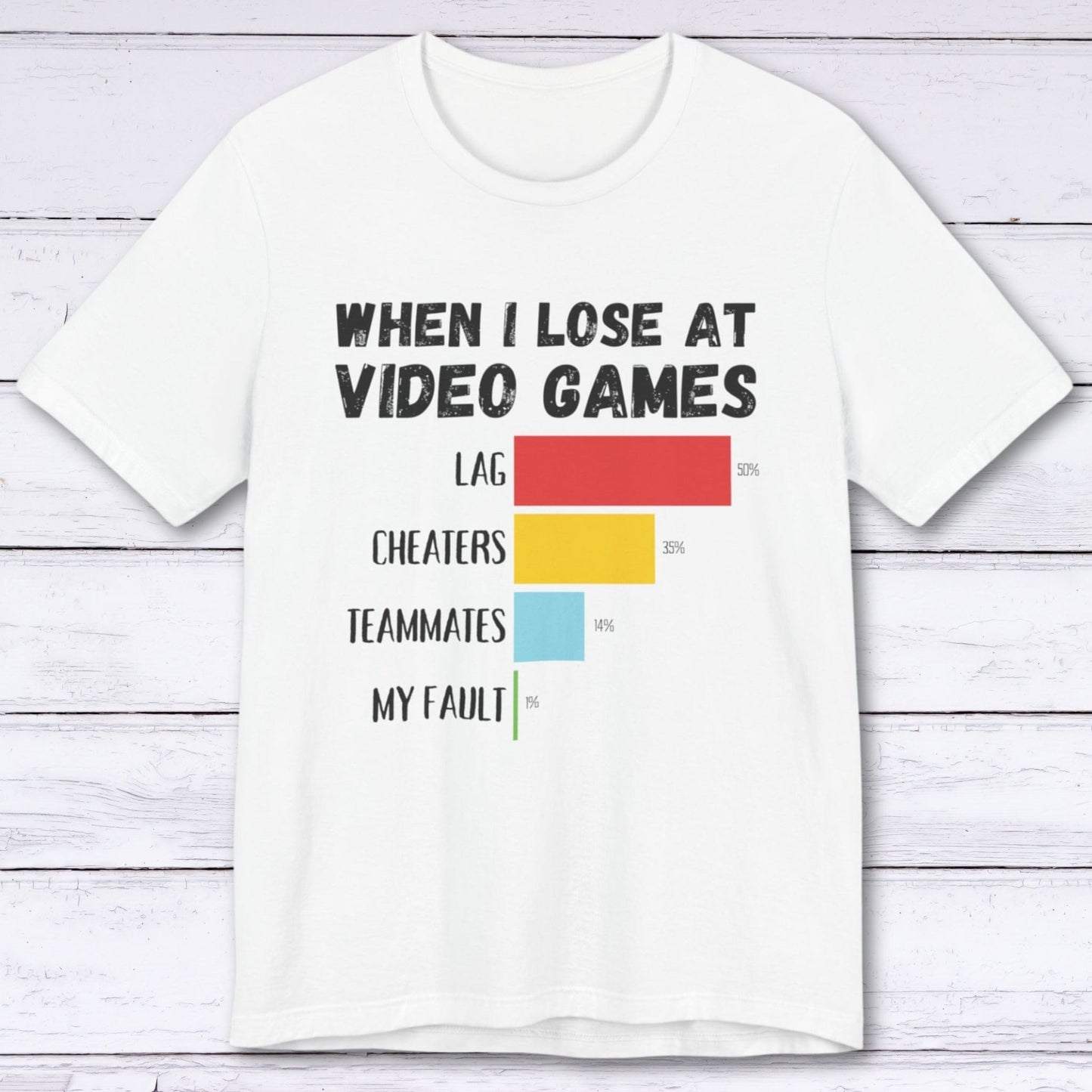 T-Shirt White / S When I Lose at Video Games (Cheaters Edition) T-shirt