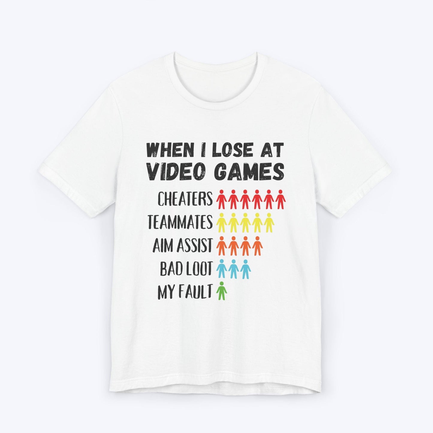 T-Shirt White / S When I Lose At Video Games (Pictograph Edition) T-shirt