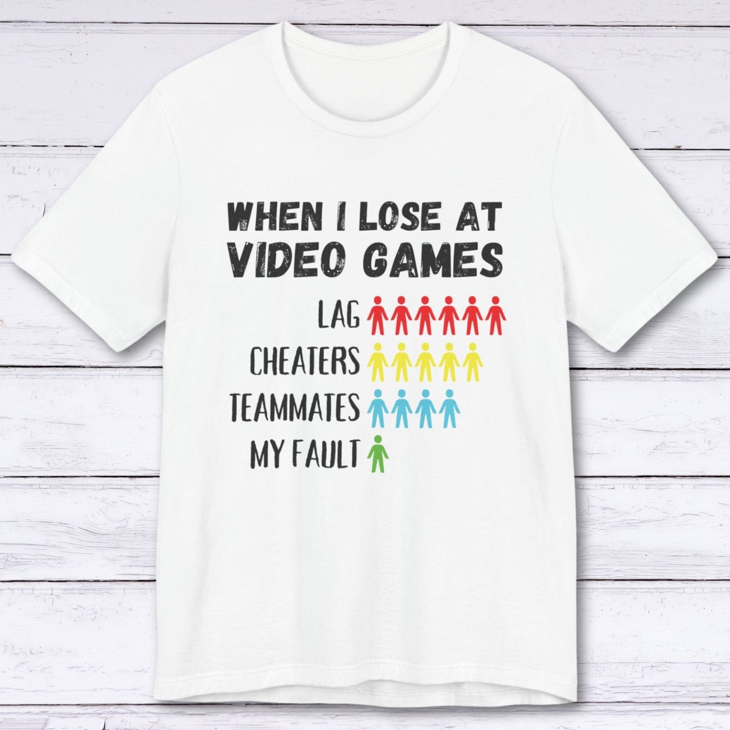 T-Shirt White / S When I Lose At Video Games (Pictograph Edition) T-shirt