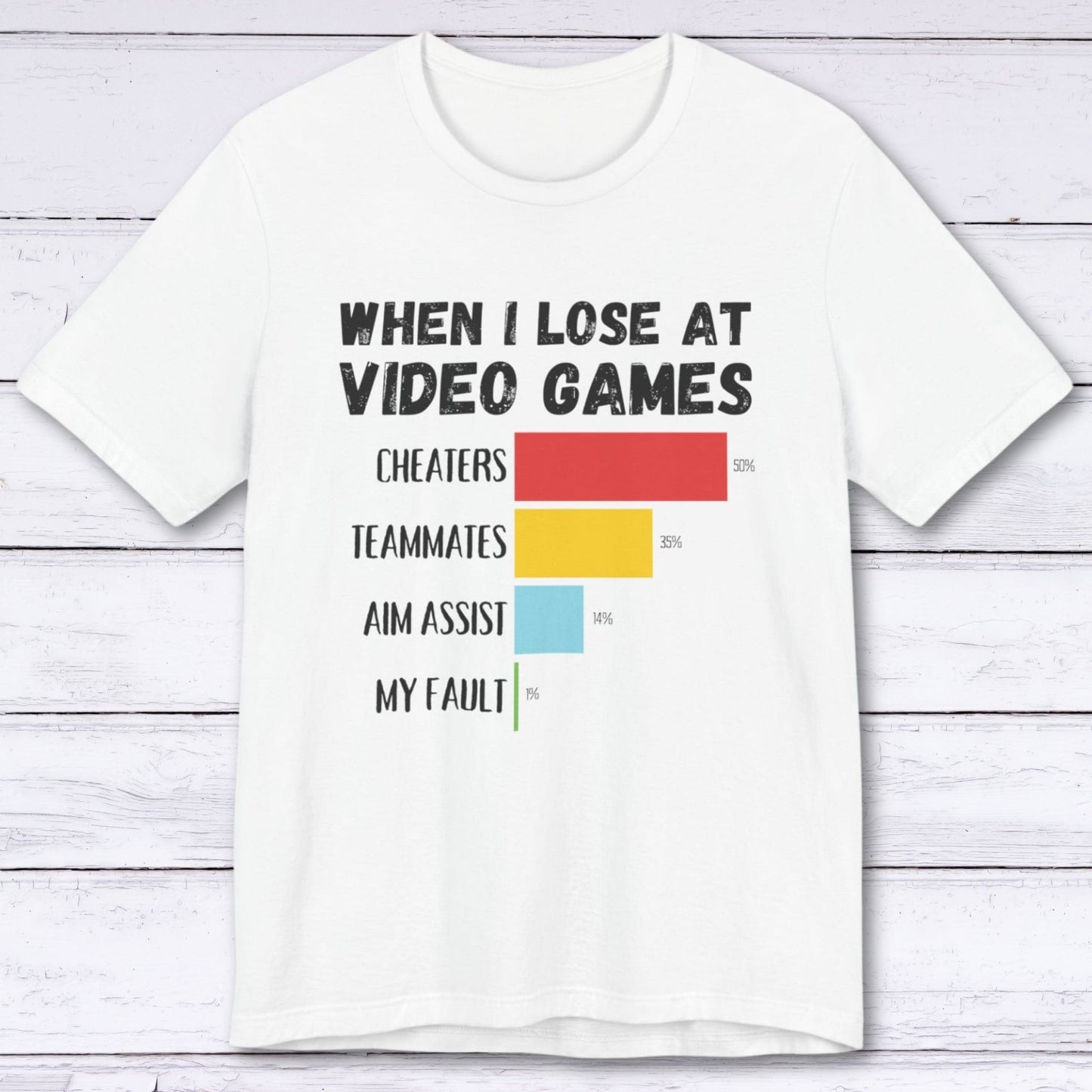 T-Shirt White / S When I Lose at Video Games (Unfair Advantage Edition) T-shirt